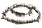 The Bead Chest Batik Bone Beads - Full Strand of Fair Trade African Beads (Rectangle, Zebra Design)
